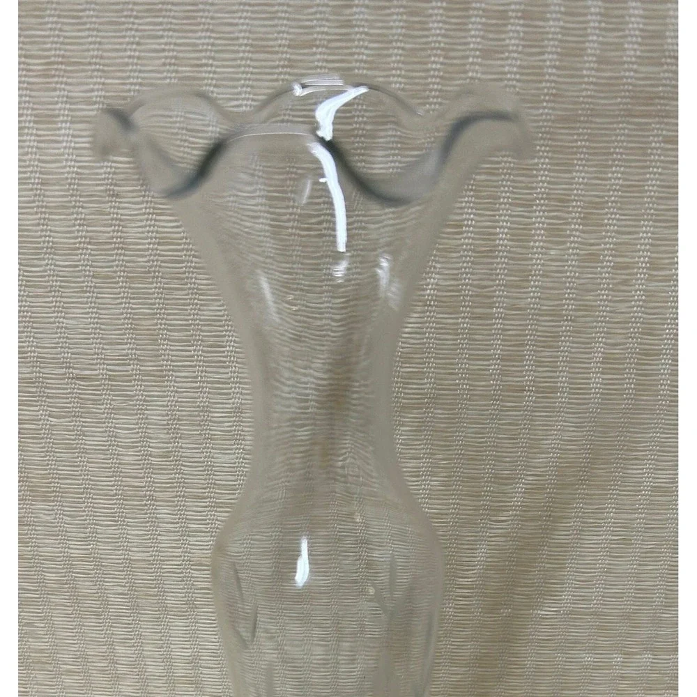 Bud Vase, Etched Glass Sterling Weighted Base Duchin Creation, Vintage